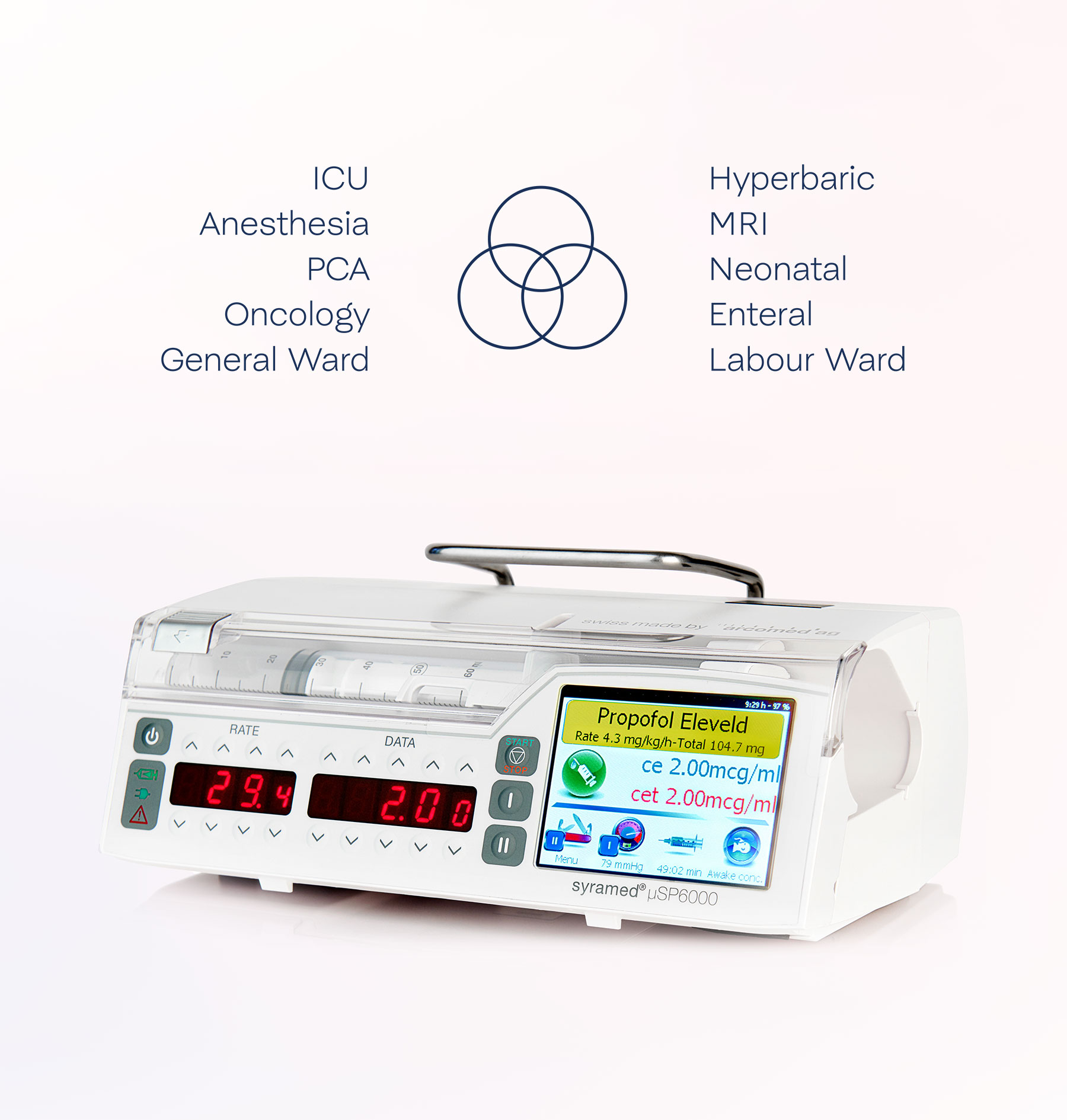 An all-in-one infusion pump from arcomed.